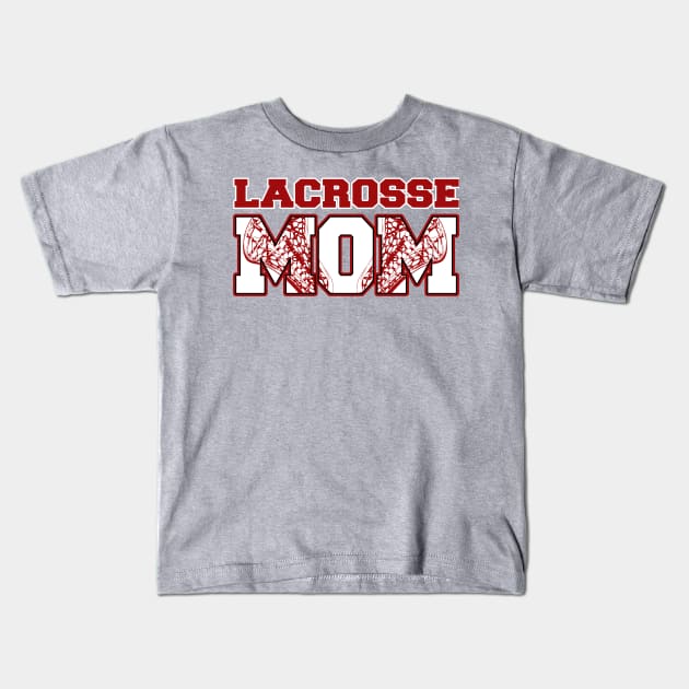 Lacrosse Mom Kids T-Shirt by MarinasingerDesigns